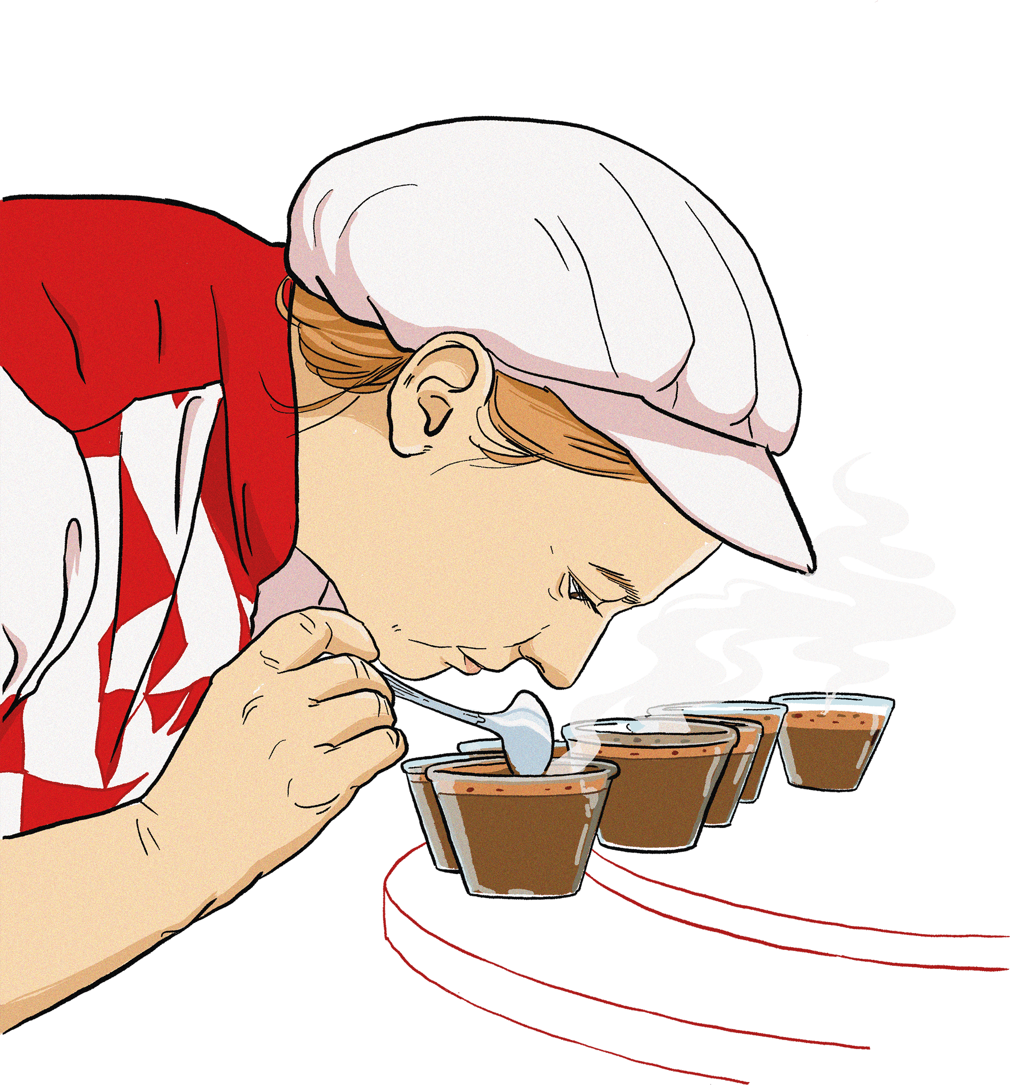 O ritual repete-se de manhã e à tarde. Todos os dias se prova café no laboratório da fábrica da Delta.